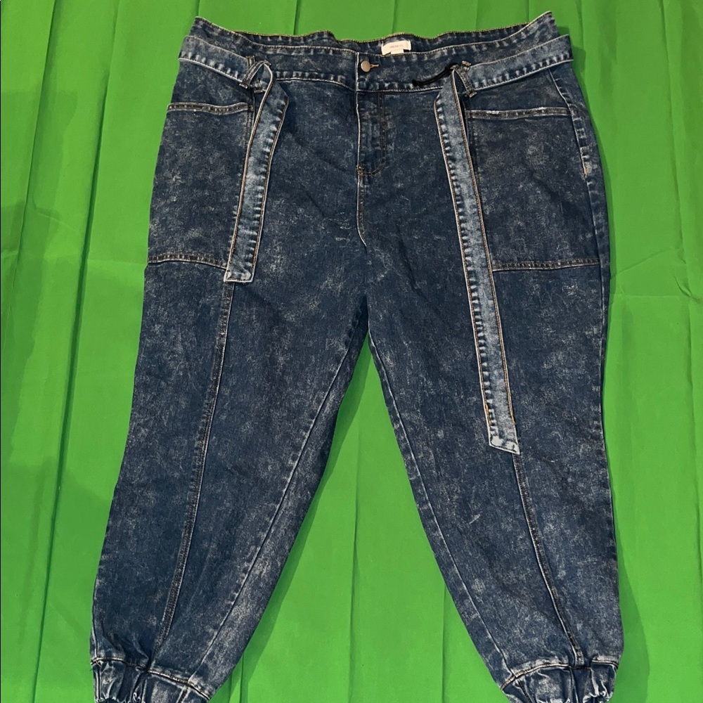 Forever 21 Blue Acid Wash Skinny Jeans